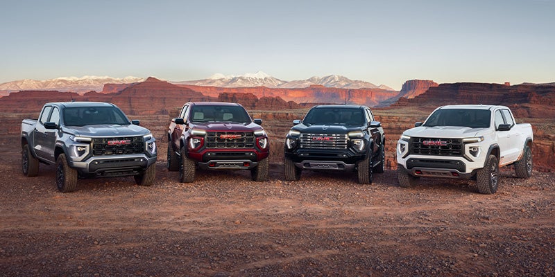 Lineup of GMC Canyons