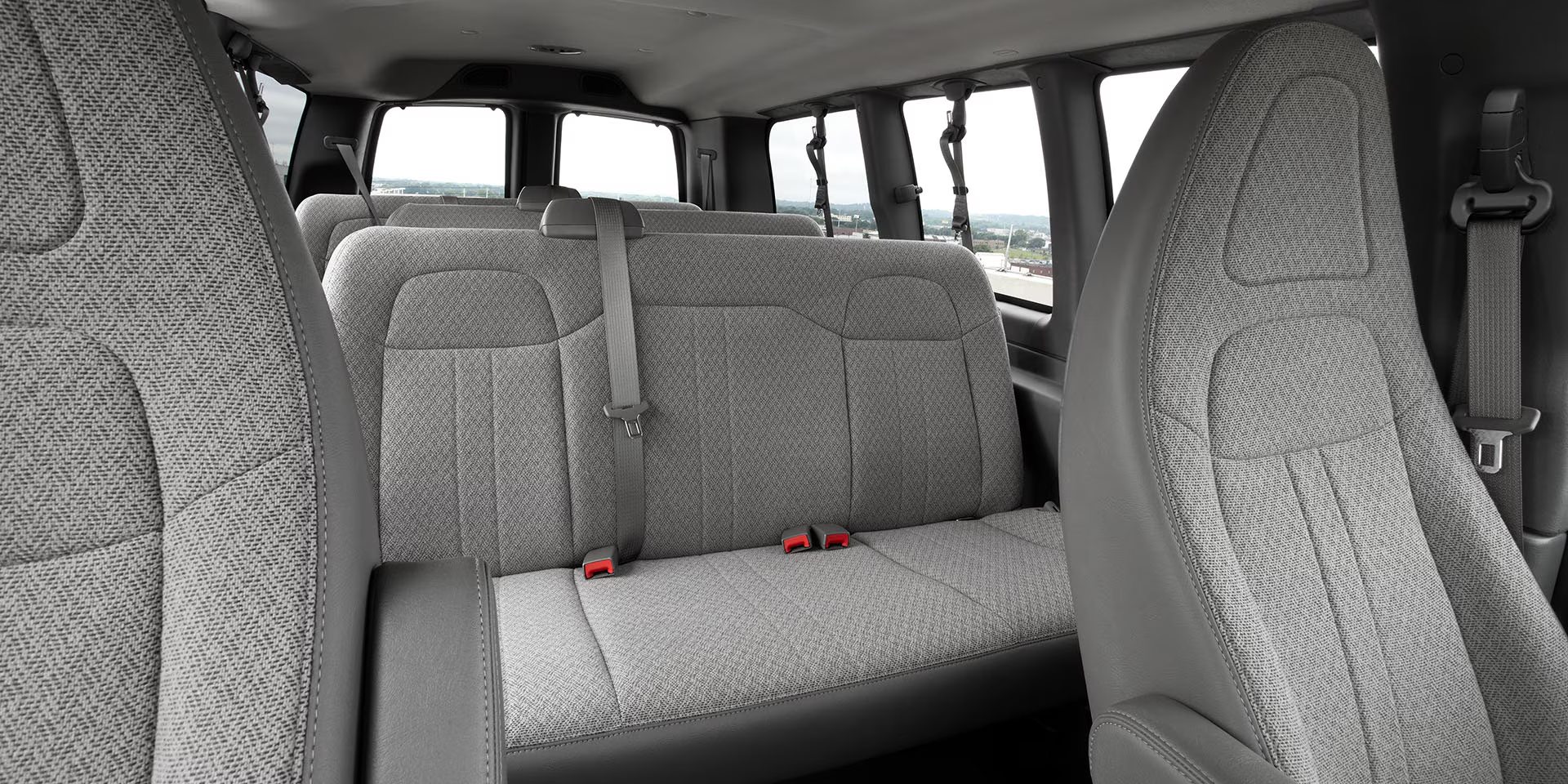 Seating in a 2024 GMC Savana Passenger Van